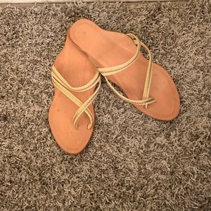 Hand made Indian leather kolhapuri sandals.